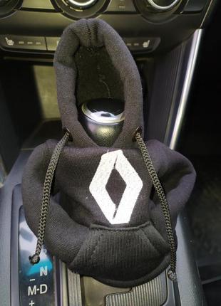 Чехол кофта худи аксессуар на кпп car hoodie рено renault черный  подарок автомобилисту 10070