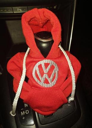 Чохол кофта худі аксесуар на кпп  car hoodie фольцваген volkswagen червоний подарунок автомобілісту 10070