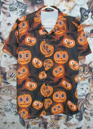 Мужская рубашка хэллоуин тыквы