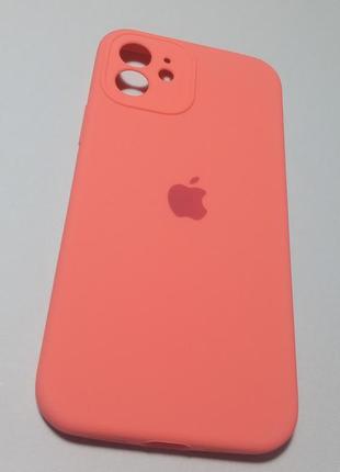 Силіконовий чохол iphone 12 у кораловому кольорі