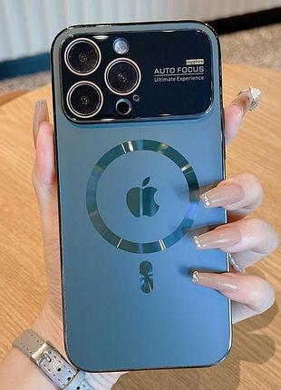 Скляний чохол для iphone 14 (cangling green)