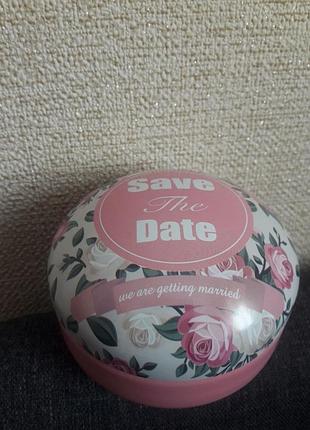 Шкатулка металлическая save the date we are getting married