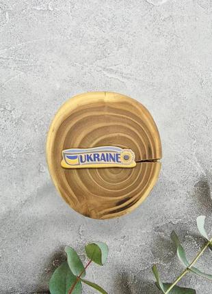 Значок з дерева "україна соняшник"