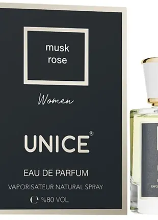 Жіноча парфумована вода unice musk rose, 50 мл