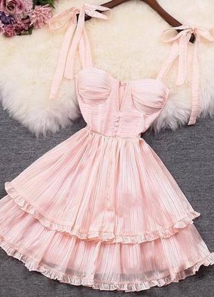 Сарафан сукня платье бюстье бантик люкс