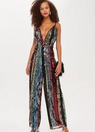 Комбінезон topshop паєтки кольоровий