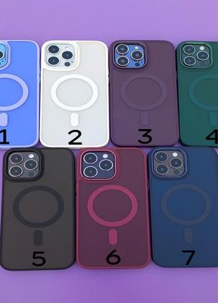 Чехол magnetic color с magsafe для iphone 15 pro max (black)