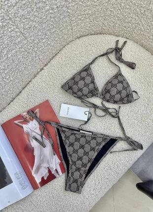 Брендовий купальник в стилі gucci