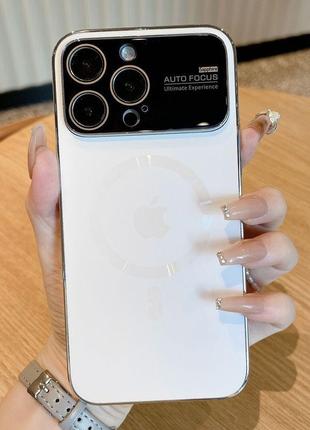 Скляний чохол для iphone 14 (white)