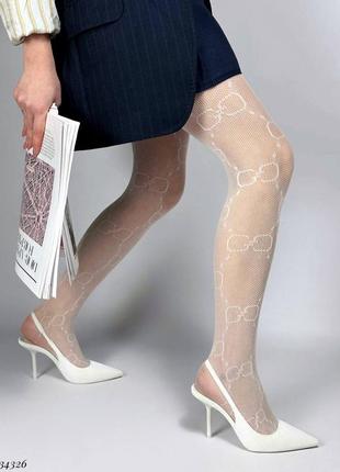 Туфлі слінгбеки на високому підборі