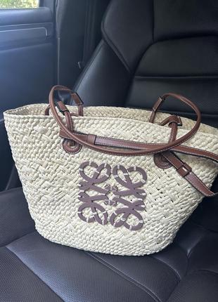Сумка loewe соломяна