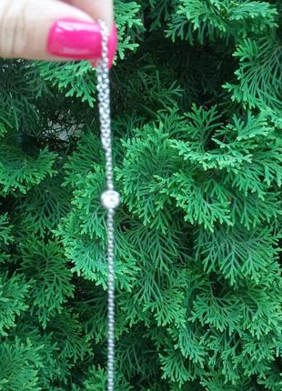 Браслет из серебра 925 пробы с фианитом , браслет на ногу ,есть три кольца