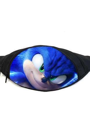 Поясна сумка бананка сонік (gbs011) gear bag чорна