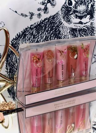 Блиски для губ у наборі victorias secret. вікторія сікрет. набір 5 популярних відтінків