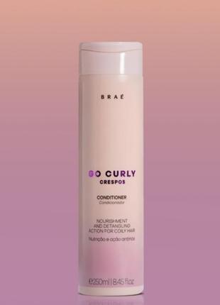 Brae go curly crespos conditioner – кондиционер для вьющихся волос, 250 мл