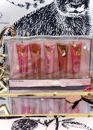 Блески для губ в наборе victorias secret.  виктория сикрет. набор 5 популярных оттенков