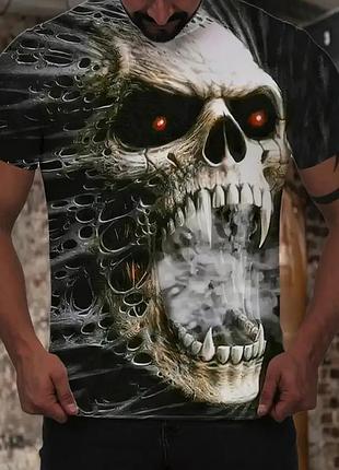 Крутая мужская футболка с качественным принтом. размер м