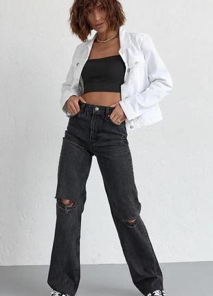 Біла джинсова куртка denim&co англія