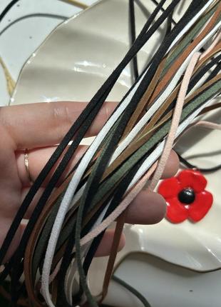 Подвеска мак из полимерной глины
