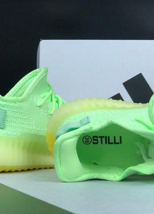 Женские кроссовки adidas yeezy boost 350 салатовые