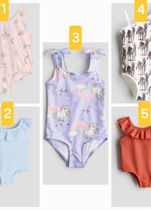 Купальник фирмы h&m (размер: 92, 104, 116, 122)