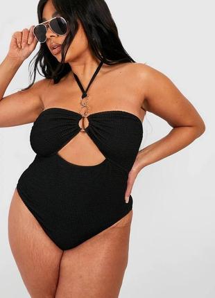 Купальник слитный черный