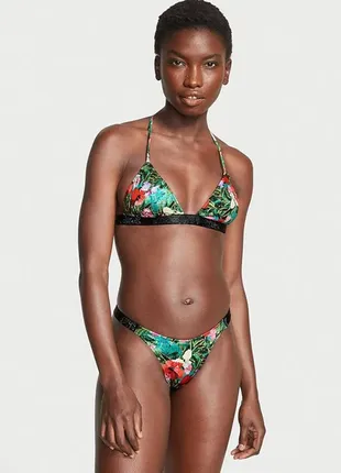 Купальник victoria's secret shine strap triangle top tropical flower