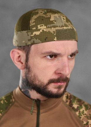 Феска підшоломник тактичний піксель з сіткою