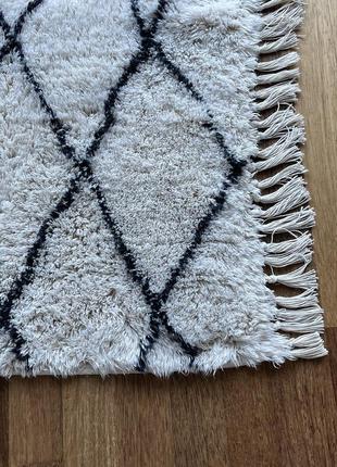 Дорожка коврик прикраватний ромби бавовна пухнастий
