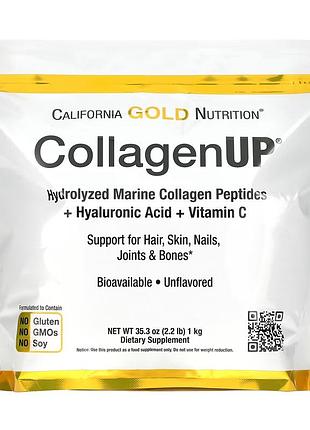 Collagenup колаген з гіалуроновою кислотою вітаміном c 1кг california gold nutrition