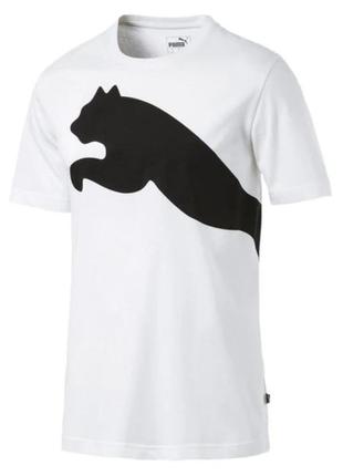 Мужская футболка puma oversized logo men's белая ,  оригинал