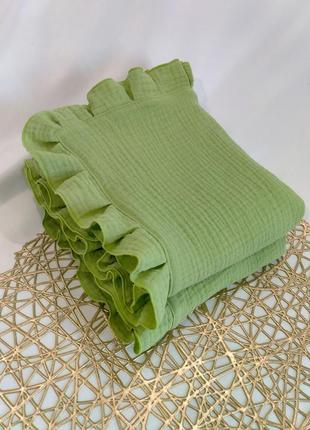 Муслиновые пледы для новорожденных, четырехслойные, размер 70*80 (#6116)