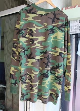 Камуфляжный лонгслив на крупного мужчину