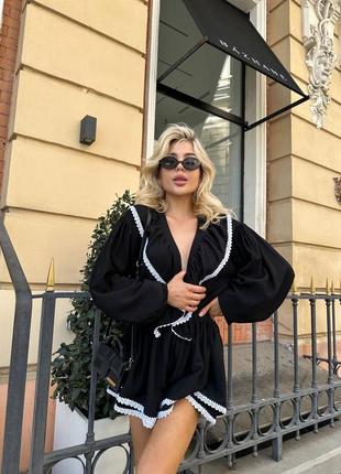 Милый костюм летний с кружевом,юбка шорты,черный,голубой,пудра,коричневый