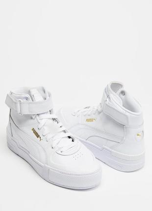 Puma cali sport warm up кроссовки белые высокие кожаные оригинал кеды сникерсы ботинки