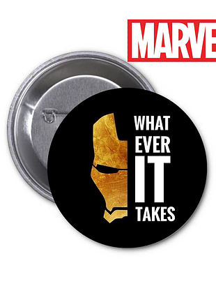 Значок marvel iron man марвел залізна людина