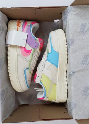 Кросівки репл.  жіночі кольорові nike air force 1 shadow double swoosh. взуття жіноче найк аїр форсе 1 шедоу6 фото