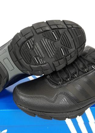 Кроссовки репл. мужские кожаные черные adidas terrex 23. мужская обувь осень-весна адидас терекс. кроссовки8 фото