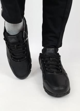 Кроссовки репл. мужские кожаные черные adidas terrex 23. мужская обувь осень-весна адидас терекс. кроссовки10 фото