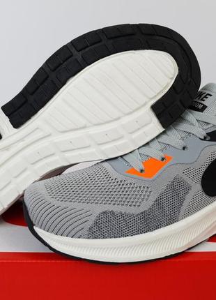 Кроссовки репл. мужские весна лето серые nike air zoom grey white. беговые кроссовки репл. летние для мужчин7 фото