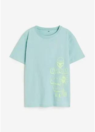 Футболка блакитна global chill h&m 158/164, 170см