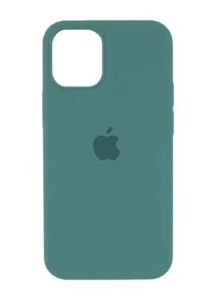 Оригинальный чехол silicone case для iphone 14 plus (pine green)