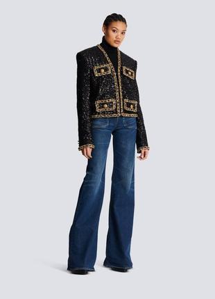 Жакет черный женский блестящий