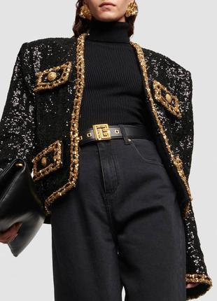 Жакет черный женский блестящий