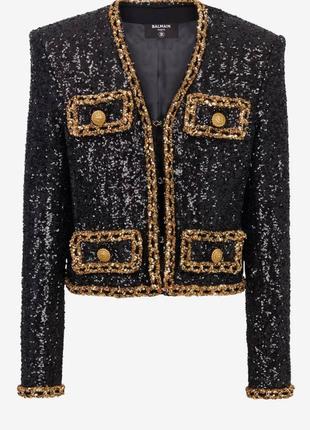 Жакет черный женский блестящий