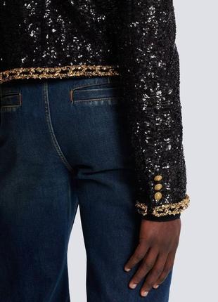 Жакет черный женский блестящий