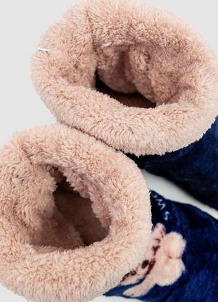 Капці-шкарпетки домашні плюшеві, колір синій, 102r1004-16 фото