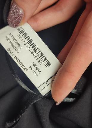 Корсетний топ zara, шовковий топ, чорний топік зара, чорний топ в білизняному стилі7 фото