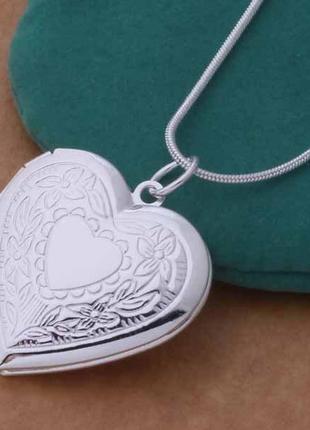 Женские кулоны подвески сердце. медальон на шею на подарок. подвески на подарок. подвеска на шею1 фото