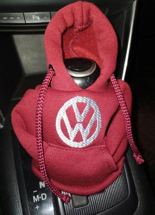 Чохол кофта худі аксесуар на кпп  car hoodie фольцваген volkswagen бордовий подарунок автомобілісту 10070